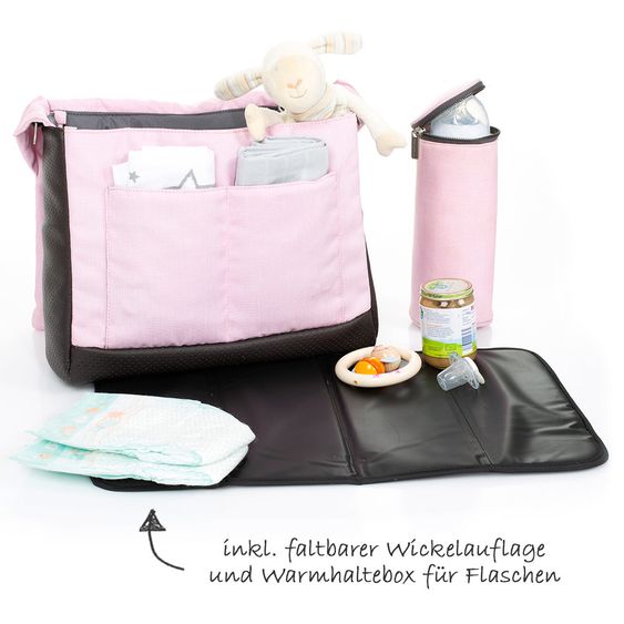ABC Design 3in1 Kinderwagenset Condor 4 - inkl. Autositz, Babywanne, Sportsitz, Wechsel-Farbset Rose & Zubehörpaket - Mountain