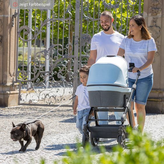 ABC Design 3in1 Kinderwagenset Condor 4 - inkl. Babywanne, Sportsitz, Babyschale & Zubehörpaket - Graphite Grey