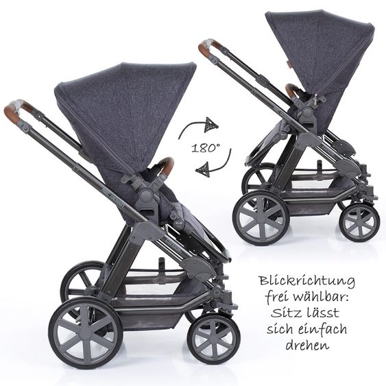ABC Design Set passeggino Condor 4 3in1 - include navicella, seggiolino sportivo, marsupio e pacchetto accessori - Street