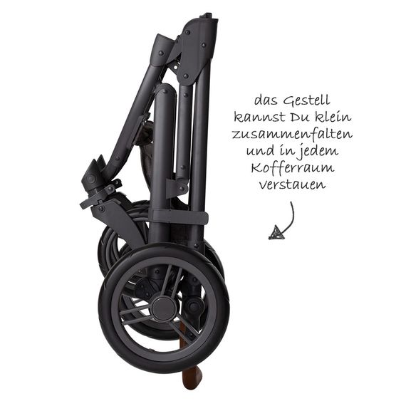 ABC Design 3in1 stroller set Merano 4 - incl. baby bath & car seat - Woven Black
