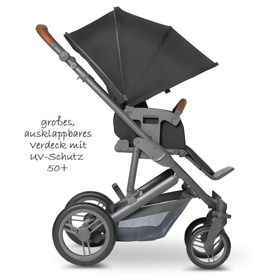 ABC Design 3in1 stroller set Merano 4 - incl. baby bath & car seat - Woven Black