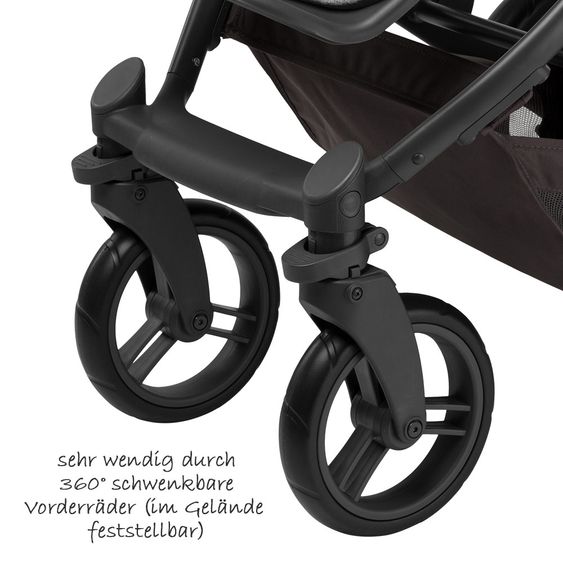 ABC Design 3in1 Kinderwagenset Merano 4 - inkl. Babywanne & Autositz - Woven Grey