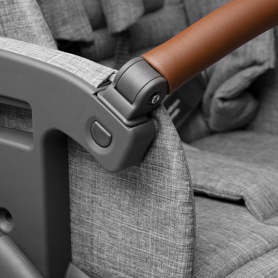 ABC Design 3in1 Kinderwagenset Merano 4 - inkl. Babywanne, Autositz & XXL Zubehörpaket - Woven Grey