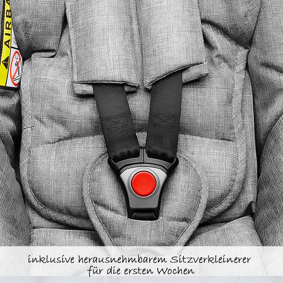 ABC Design 3in1 Kinderwagenset Merano 4 - inkl. Babywanne, Autositz & XXL Zubehörpaket - Woven Grey
