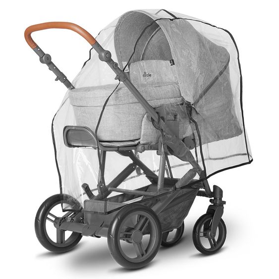 ABC Design 3in1 Kinderwagenset Merano 4 - inkl. Babywanne, Autositz & XXL Zubehörpaket - Woven Grey