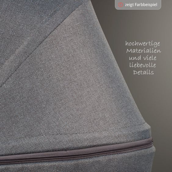 ABC Design 3in1 Kinderwagenset Salsa 4 - inkl. Babywanne, Sportsitz, Babyschale & Zubehörpaket - Graphite Grey