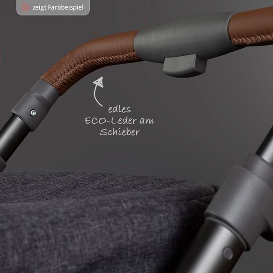 ABC Design 3in1 Kinderwagenset Salsa 4 - inkl. Babywanne, Sportsitz, Babyschale & Zubehörpaket - Graphite Grey