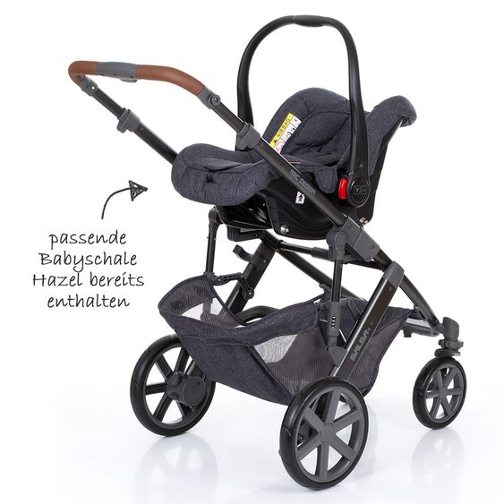 ABC Design 3in1 Kinderwagenset Salsa 4 - inkl. Babywanne, Sportsitz, Babyschale & Zubehörpaket - Street