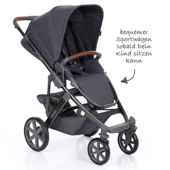 ABC Design 3in1 Kinderwagenset Salsa 4 - inkl. Babywanne, Sportsitz, Babyschale & Zubehörpaket - Street