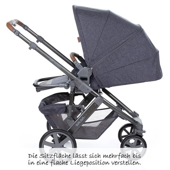 ABC Design 3in1 Kinderwagenset Salsa 4 - inkl. Babywanne, Sportsitz, Babyschale & Zubehörpaket - Street