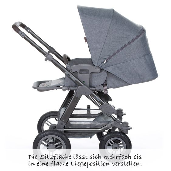 ABC Design 3in1 Kinderwagenset Viper 4 mit Lufträdern - inkl. Autositz, Babywanne, Wechsel-Farbset Ice & Zubehörpaket - Mountain