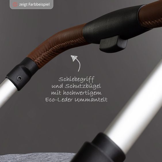 ABC Design 3in1 Kinderwagenset Viper 4 mit Lufträdern - inkl. Autositz, Babywanne, Wechsel-Farbset Ice & Zubehörpaket - Mountain