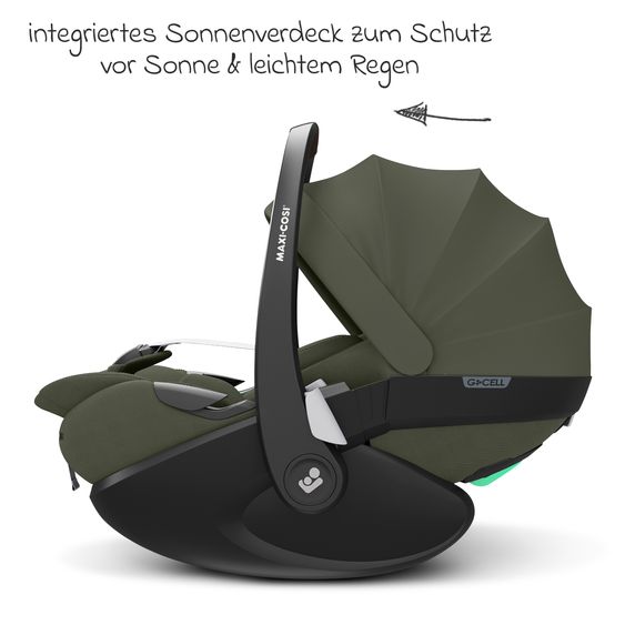 ABC Design 3in1 Kombi-Kinderwagen-Set Salsa 5 Air All in One Set inkl. Maxi Cosi Pebble 360 Pro2, Babywanne, Sportsitz, Adapter - Pure - Avocado
