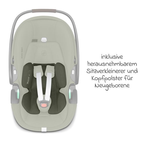 ABC Design 3in1 Kombi-Kinderwagen-Set Salsa 5 Air All in One Set inkl. Maxi Cosi Pebble 360 Pro2, Babywanne, Sportsitz, Adapter - Pure - Avocado