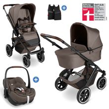 3in1 Kombi-Kinderwagen-Set Salsa 5 Air All in One Set inkl. Maxi Cosi Pebble Pro2, Babywanne, Sportsitz, Adapter - Pure - Nature