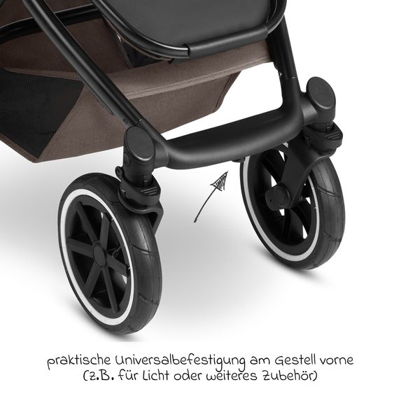 ABC Design 3in1 Kombi-Kinderwagen-Set Salsa 5 Air All in One Set inkl. Maxi Cosi Pebble Pro2, Babywanne, Sportsitz, Adapter - Pure - Nature