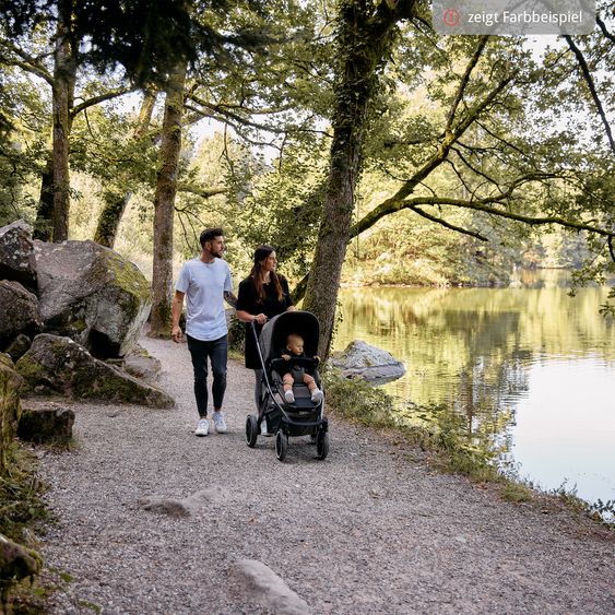 ABC Design 3in1 Combi Stroller Set Salsa 5 Air incl. Carrycot, Seat Unit, Tulip Pearl Infant Car Seat & XXL Accessory Package - Camel