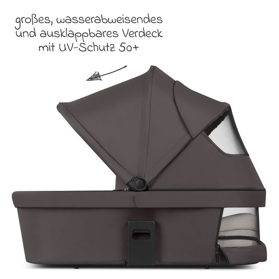 ABC Design 3in1 Combi Stroller Set Salsa Core All in One with foldable carrycot, Calla infant car seat with reclining function, sports seat, adapter incl. accessory pack - Falcon