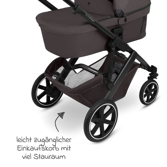 ABC Design 3in1 Combi Stroller Set Salsa Core All in One with foldable carrycot, Calla infant car seat with reclining function, sports seat, adapter incl. accessory pack - Falcon