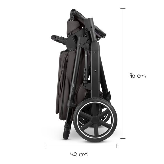 ABC Design 3in1 Combi Stroller Set Salsa Core All in One with foldable carrycot, Calla infant car seat with reclining function, sports seat, adapter incl. accessory pack - Falcon