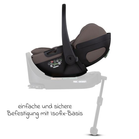 ABC Design 3in1 Combi Stroller Set Salsa Core All in One with foldable carrycot, Calla infant car seat with reclining function, sports seat, adapter incl. accessory pack - Falcon