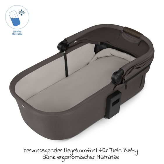 ABC Design 3in1 Combi Stroller Set Salsa Core All in One with foldable carrycot, Calla infant car seat with reclining function, sports seat, adapter incl. accessory pack - Falcon