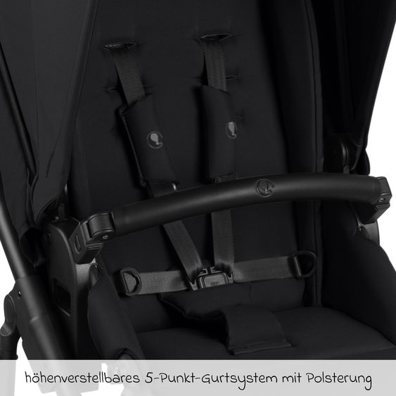 ABC Design 3in1 Combi Stroller Set Salsa Core All in One with foldable carrycot, Calla infant car seat with reclining function, sports seat, adapter incl. accessory pack - Ink