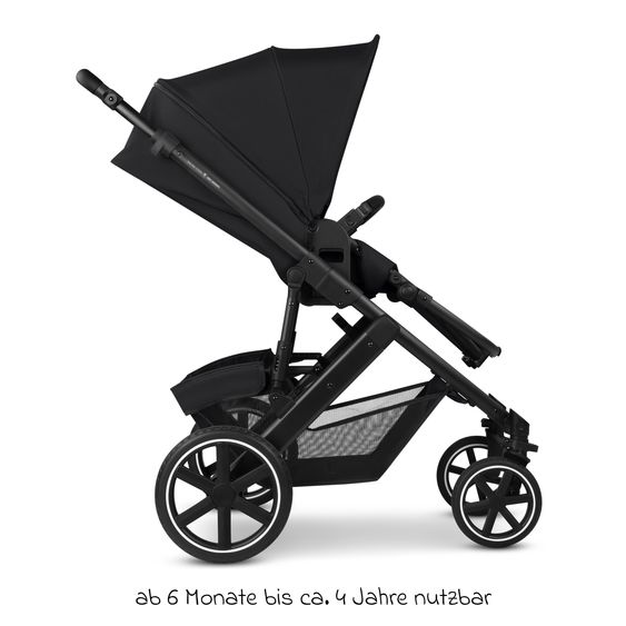 ABC Design 3in1 Combi Stroller Set Salsa Core All in One with foldable carrycot, Calla infant car seat with reclining function, sports seat, adapter incl. accessory pack - Ink