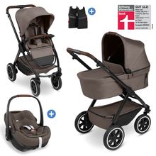 3in1 Kombi-Kinderwagen-Set Samba 2 All in One Set inkl. Maxi Cosi Pebble Pro2, Babywanne, Sportsitz, Adapter - Pure - Nature