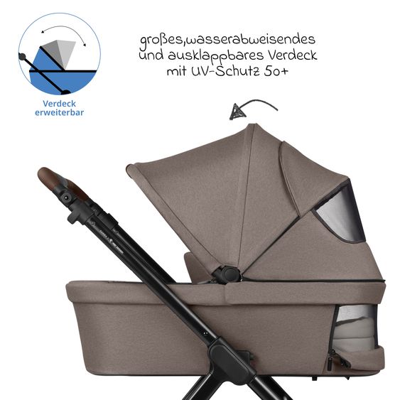 ABC Design 3in1 combi baby carriage set Samba 2 All in One Set incl. Maxi Cosi Pebble Pro2, carrycot, sports seat, adapter - Pure - Nature