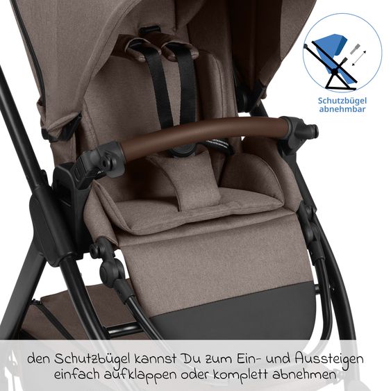 ABC Design 3in1 Kombi-Kinderwagen-Set Samba 2 All in One Set inkl. Maxi Cosi Pebble Pro2, Babywanne, Sportsitz, Adapter - Pure - Nature