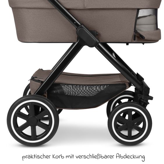 ABC Design 3in1 Kombi-Kinderwagen-Set Samba 2 All in One Set inkl. Maxi Cosi Pebble Pro2, Babywanne, Sportsitz, Adapter - Pure - Nature