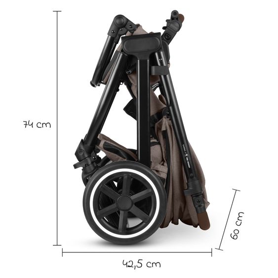 ABC Design 3in1 combi baby carriage set Samba 2 All in One Set incl. Maxi Cosi Pebble Pro2, carrycot, sports seat, adapter - Pure - Nature