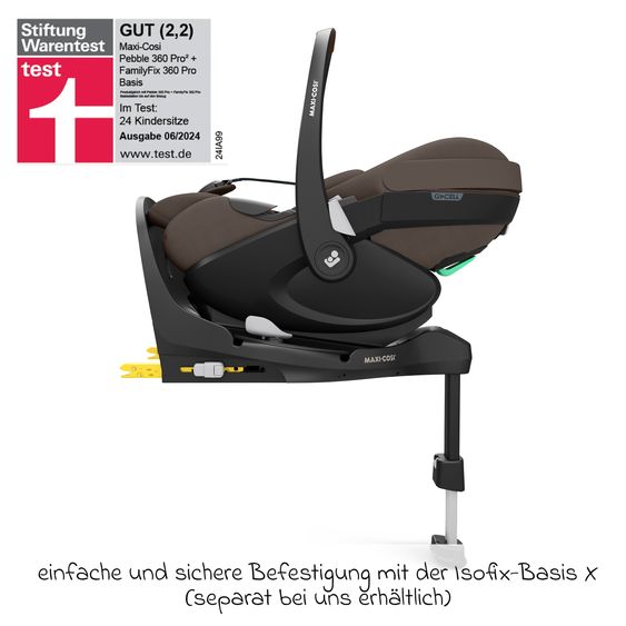 ABC Design Set passeggino combinato 3in1 Samba 2 All in One Set con Maxi Cosi Pebble Pro2, navicella, seggiolino sportivo, adattatore - Pure - Nature