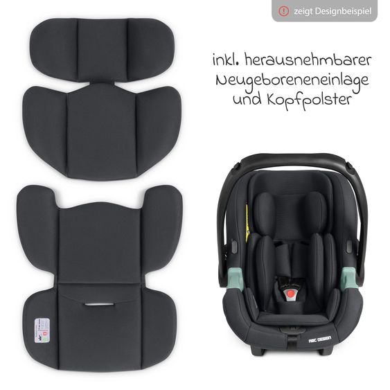 ABC Design Set Passeggino 3in1 Kombi Sierra All in One con navicella pieghevole, seggiolino auto per neonati Tulip, seggiolino sportivo, adattatore incl. pacchetto accessori - Noce