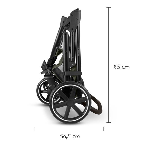 ABC Design Set Passeggino 3in1 Kombi Sierra All in One con navicella pieghevole, seggiolino auto per neonati Tulip, seggiolino sportivo, adattatore incl. pacchetto accessori - Pea
