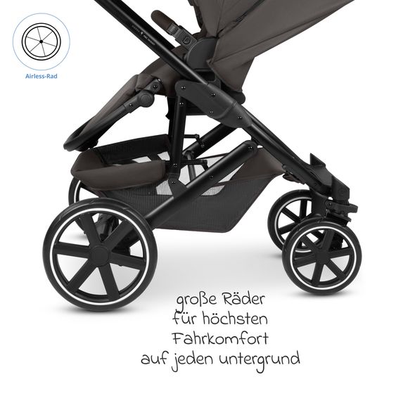 ABC Design 3in1 Kombi-Kinderwagen-Set Sierra All in One Set mit faltbarer Babywanne, Babyschale Tulip, Sportsitz, Adapter - Nut