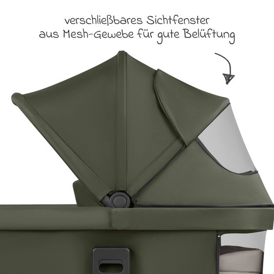 ABC Design 3in1 Kombi-Kinderwagen-Set Sierra All in One Set mit faltbarer Babywanne, Babyschale Tulip, Sportsitz, Adapter - Pea