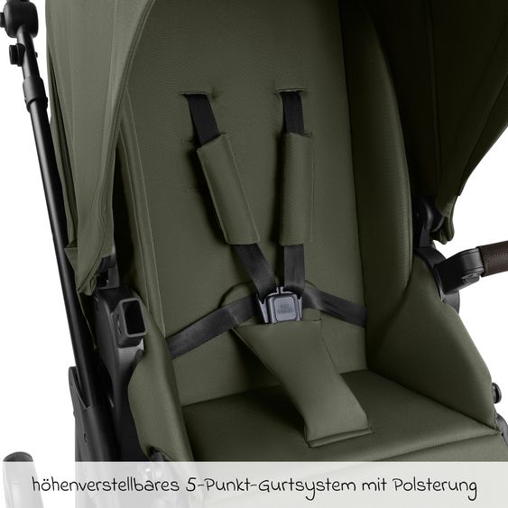 ABC Design 3in1 Kombi-Kinderwagen-Set Sierra All in One Set mit faltbarer Babywanne, Babyschale Tulip, Sportsitz, Adapter - Pea