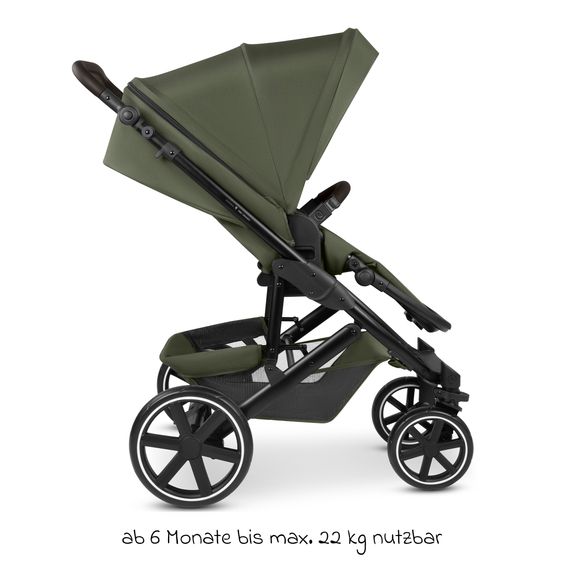 ABC Design 3in1 Kombi-Kinderwagen-Set Sierra All in One Set mit faltbarer Babywanne, Babyschale Tulip, Sportsitz, Adapter - Pea