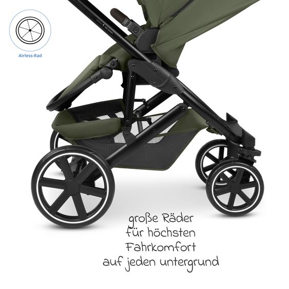 ABC Design 3in1 Kombi-Kinderwagen-Set Sierra All in One Set mit faltbarer Babywanne, Babyschale Tulip, Sportsitz, Adapter - Pea