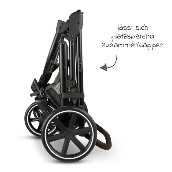 ABC Design 3in1 Kombi-Kinderwagen-Set Sierra All in One Set mit faltbarer Babywanne, Babyschale Tulip, Sportsitz, Adapter - Pea