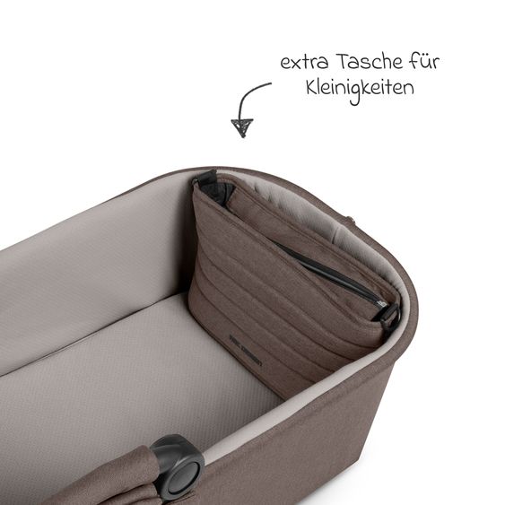 ABC Design Set Passeggino 4in1 City Life - incl. Navicella, Seggiolino auto Tulip Black, Base Isofix, Seggiolino Sport & Adattatore - Nature