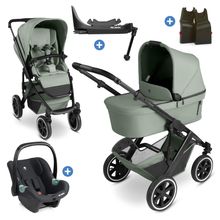 Set Passeggino 4in1 Salsa 5 Air- incl. Navicella, Seggiolino auto Tulip Black, Base Isofix, Seggiolino Sportivo & Adattatore - Pine