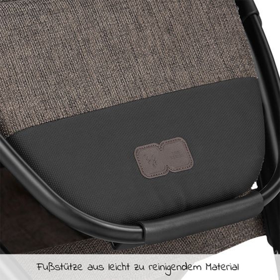 ABC Design Set passeggino combinato 5 pz. Salsa 4 Air - incl. Culla basket, supporto, borsa fasciatoio & sacco piedi - Fashion Edition Home - Treccia