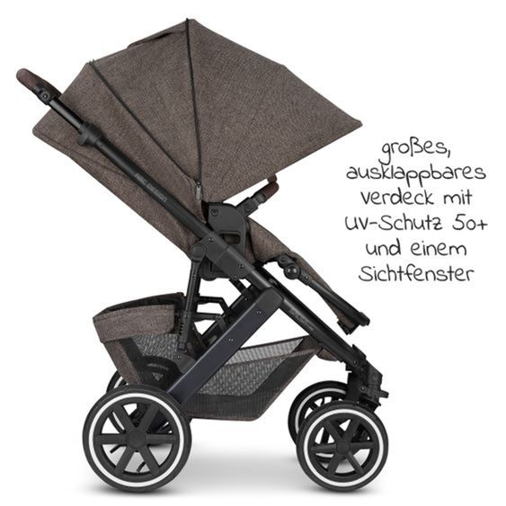 ABC Design Set passeggino combinato 5 pz. Salsa 4 Air - incl. Culla basket, supporto, borsa fasciatoio & sacco piedi - Fashion Edition Home - Treccia