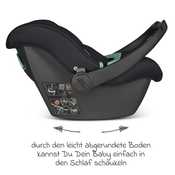 ABC Design 6in1 Kombi-Kinderwagen-Set Samba 2 inkl. Babywanne, Sportsitz, Babyschale Tulip, Adapter, Insektenschutz & Regenschutz - Pure - Avocado