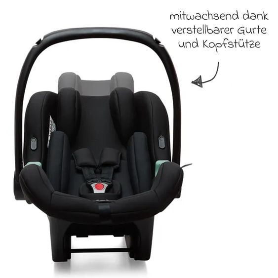 ABC Design 6in1 Kombi-Kinderwagen-Set Samba 2 inkl. Babywanne, Sportsitz, Babyschale Tulip, Adapter, Insektenschutz & Regenschutz - Pure - Avocado