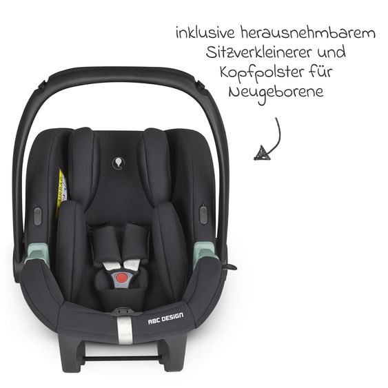 ABC Design 6in1 Kombi-Kinderwagen-Set Samba 2 inkl. Babywanne, Sportsitz, Babyschale Tulip, Adapter, Insektenschutz & Regenschutz - Pure - Avocado