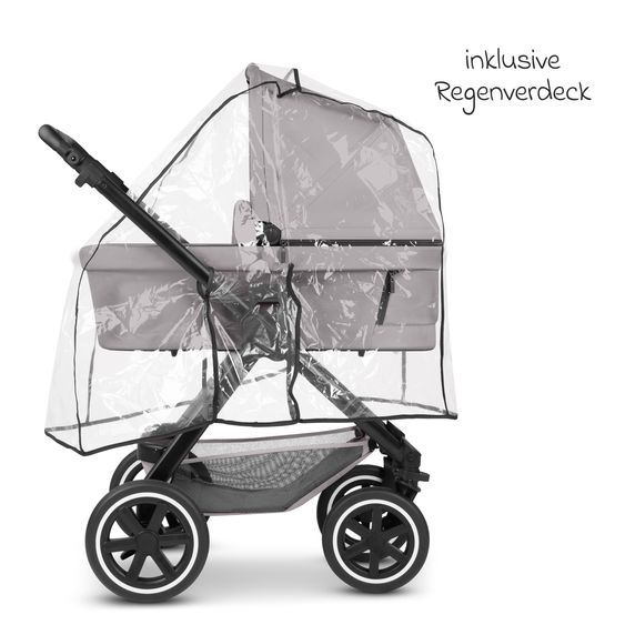 ABC Design 6in1 Kombi-Kinderwagen-Set Samba 2 inkl. Babywanne, Sportsitz, Babyschale Tulip, Adapter, Insektenschutz & Regenschutz - Pure - Avocado